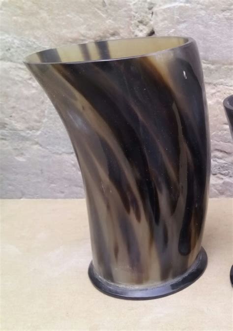 natural horn drinking glasses made from natural buffalo horn suitable