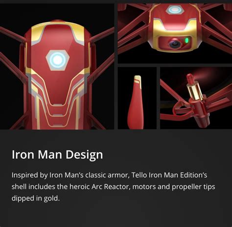 marvel fans tello iron man edition  perfect  learning   fly  drone