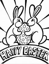 Easter Coloring Pages Printable Kids Happy Sheets Bunny Rabbit Say Religious Clipart Colouring Print Printables Disney Eggs Bunnies Title Cool sketch template