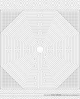 Labyrinth Amiens Cathedral Transparent sketch template