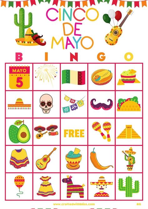 cinco de mayo bingo  kids cinco de mayo birthday party etsy