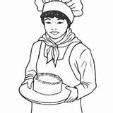 Padeiro Torta Deliciosa Cozinheiro sketch template