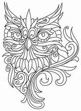 Coloring Owl Pages Coloriage Printable Embroidery Drawing Designs Baroque Animaux Adult Color Urbanthreads Awesome Et Tattoo Mandala Glass раскраски Hiboux sketch template