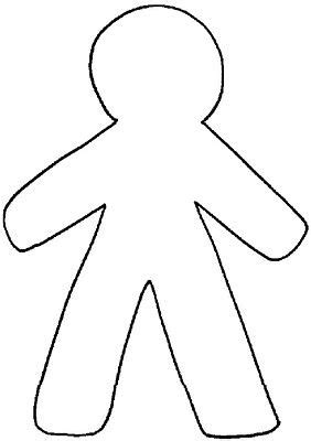 templates body outline person outline body template