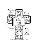 Fear Coloring Bible Pages Verses Kids Books sketch template