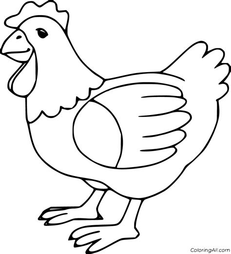 chicken coloring pages coloringall