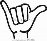 Shaka Vector Hand Hang Loose Sign Clipart Template Search Clip Stock Shutterstock Symbol Illustrations Logo sketch template