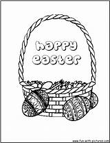 Easter Coloring Basket Pages Drawing Fun Library Clipart Kids sketch template