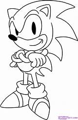 Hedgehog Drawing Line Sonic Getdrawings sketch template
