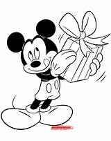 Mickey Mouse Birthday Coloring Pages Disneyclips Present Disney Christmas Natal Do Gif Printable Character Coloring2 Color Pdf sketch template