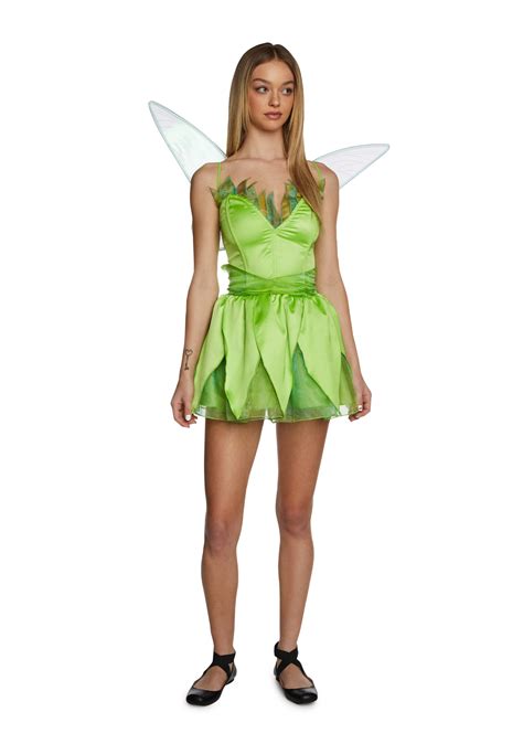 Tinkerbell Adult Costume Set Green Fairy Dress – Dolls Kill