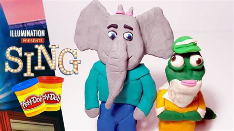 sing  meena elephant  ms crawly iguana play doh    sing characters tutorial