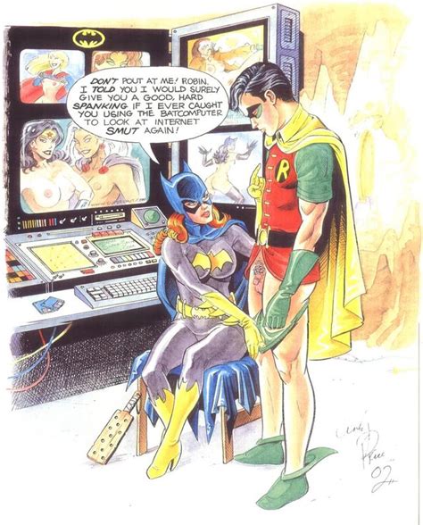 robin accepts his punishment from batgirl