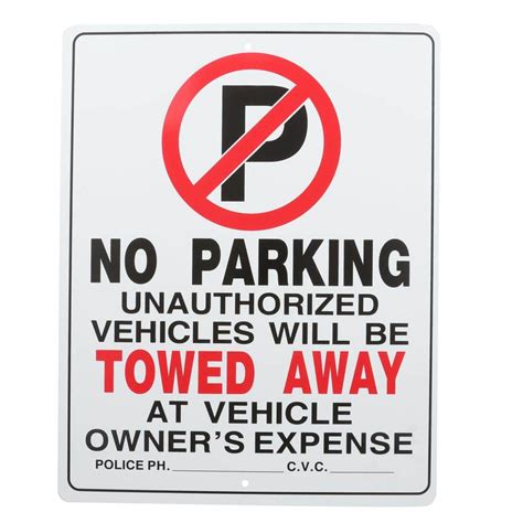 everbilt      plastic  parking sign   home depot