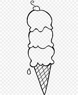 Ice Cream Coloring Drawing Scoop Clipart Pages Kids Sundae Scoops Layer Cone Cones Sketch Draw Icecream Book Drawn Printable Color sketch template
