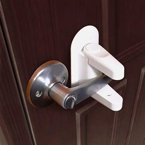 door lever locks baby children safety proof door handle lever lock  adhesive home tools