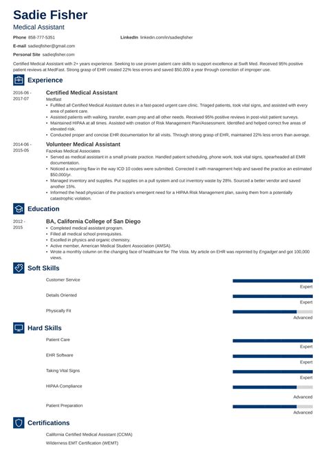 medical assistant resume examples templates