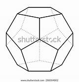 Dodecahedron Geometry Platonic sketch template