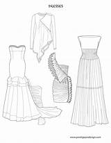 Flat Sketches Fashion Dresses Dress Drawing Women Drawings Paintingvalley sketch template