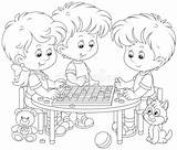 Checkers Kontrolleure Spielen Playroom sketch template