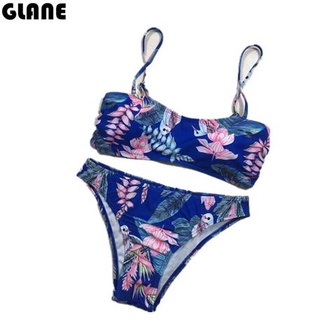 Bandage Bikini 2018 Floral Swimwear Print Swimsuit Brazilian Biquini