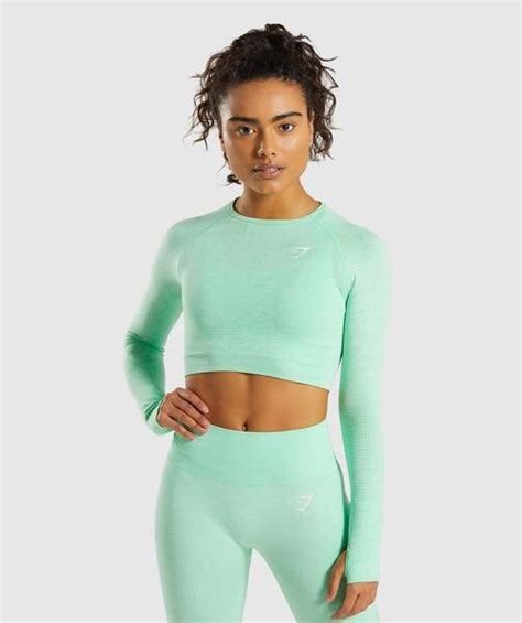 Gymshark Crop Top From The Seamless Collection Neon Green Size Small