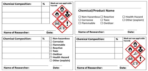 printable osha secondary container label template