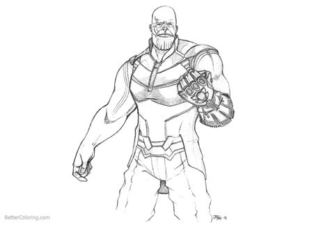 avengers infinity war coloring pages thanos fanart  printable