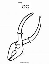 Coloring Hammer Nail Tool Twist Nails Pliers sketch template
