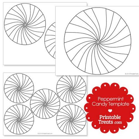 printable peppermint candy template christmas stencils peppermint