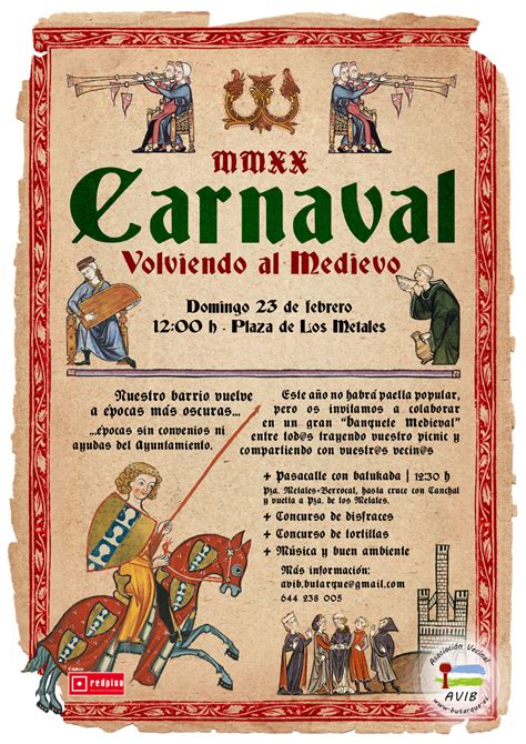 el  de febrero celebraremos  carnaval medieval contra el retroceso en derechos