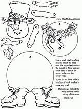 Coloring Puppet Snowman Crafts Pages Paper Pheemcfaddell Craft Puppets Christmas Printable Toys Cut Neige Noel Bonhomme Da Color Doll Schneemann sketch template
