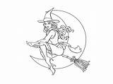Coloring Pages Halloween Barbie Witch Witches Popular sketch template