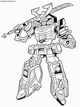Coloring Pages Power Rangers Megazord Morphin Mighty Getcolorings Getdrawings Color Print Colorings sketch template