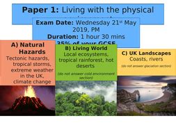 aqa gcse geography paper  booster  missmteach teaching resources