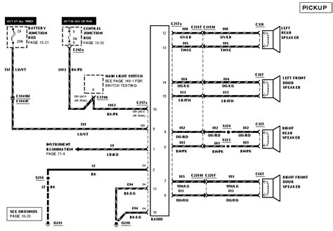 ford  radio wiring diagram qa   factory radio speakers