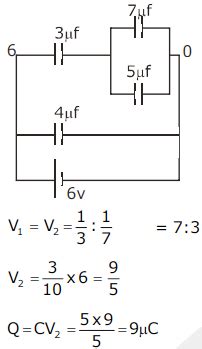 circuit  shown   figure  find   charge   condenser  capacity mf
