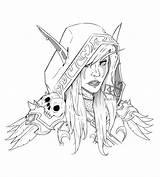 Sylvanas Artstation sketch template