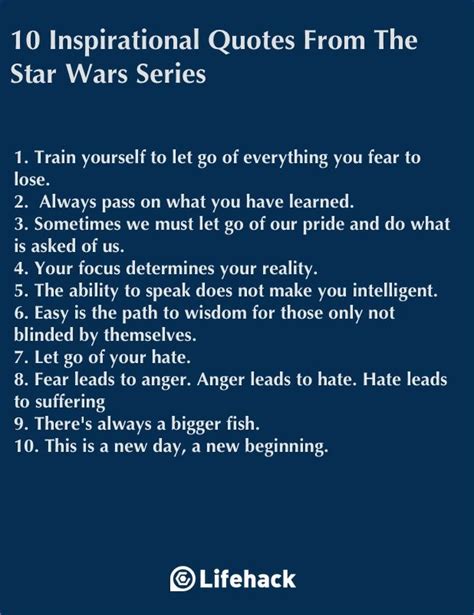 10 Inspirational Quotes From The Star Wars Series