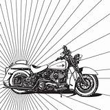 Davidson Babadoodle Motorbike Trippy Coloriages sketch template