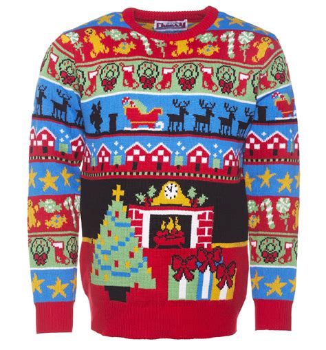 retro twas  night  christmas knitted jumper  cheesy christmas jumpers