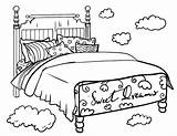 Bed Coloring Colouring Pages Bedroom Bedtime Clipart Printable Kids Color Coloringcafe Template Sheets Ausmalbilder Big Print Bunk Pdf Getcolorings Clip sketch template