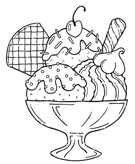 ice cream sundae coloring page  printable coloring pages