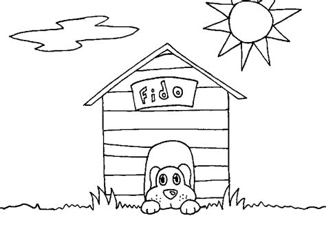 dog houses  coloring pages
