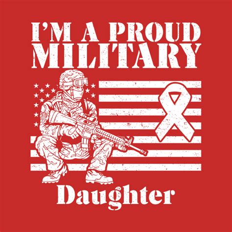 Proud Military Daughter Military Daughter T Shirt Teepublic