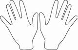 Outline Hand Hands Clipart Clip Two Library sketch template