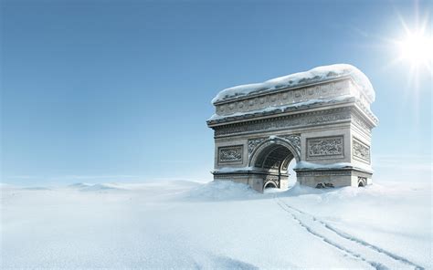 winter  paris desktop wallpaper wallpapersafari