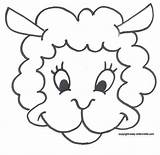 Sheep Mask Printable sketch template