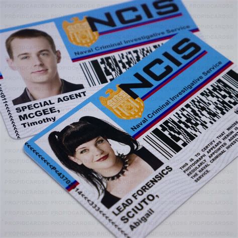 novelty ncis tv show id badge horizontal wallet version etsy