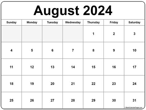 august  calendar  printable calendar